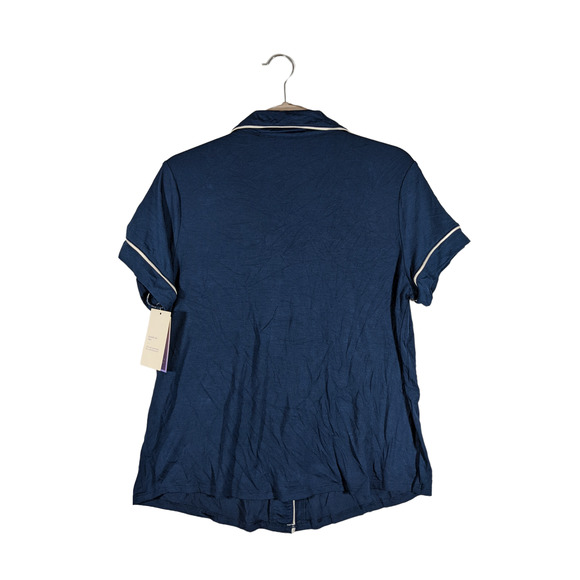 Pajama Top Notch Collar Button Front Coat Stars Above Blue M PJ - New with tags - Picture 12 of 12